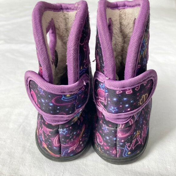 Size 6 Bogs Boots Baby Toddler Purple Unicorn Waterproof Rain Boots - Picture 6 of 8